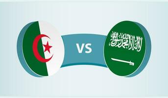 Argélia versus saudita Arábia, equipe Esportes concorrência conceito. vetor