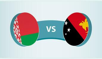 bielorrússia versus papua Novo guiné, equipe Esportes concorrência conceito. vetor