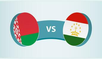 bielorrússia versus tadjiquistão, equipe Esportes concorrência conceito. vetor