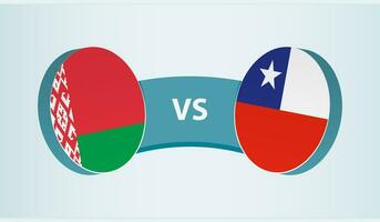 bielorrússia versus Chile, equipe Esportes concorrência conceito. vetor