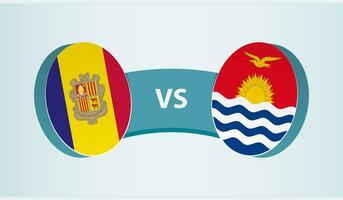 andorra versus Kiribati, equipe Esportes concorrência conceito. vetor