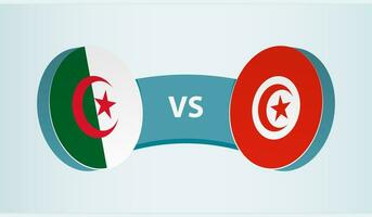 Argélia versus Tunísia, equipe Esportes concorrência conceito. vetor