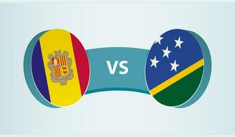 andorra versus Salomão ilhas, equipe Esportes concorrência conceito. vetor