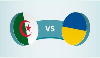 Argélia versus Ucrânia, equipe Esportes concorrência conceito. vetor
