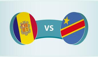 andorra versus dr Congo, equipe Esportes concorrência conceito. vetor