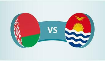 bielorrússia versus Kiribati, equipe Esportes concorrência conceito. vetor