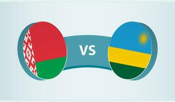 bielorrússia versus Ruanda, equipe Esportes concorrência conceito. vetor