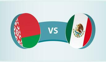 bielorrússia versus México, equipe Esportes concorrência conceito. vetor