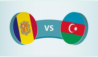 andorra versus Azerbaijão, equipe Esportes concorrência conceito. vetor