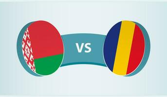 bielorrússia versus romênia, equipe Esportes concorrência conceito. vetor