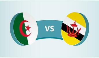 Argélia versus Brunei, equipe Esportes concorrência conceito. vetor