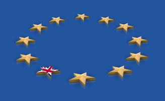 Ilustração para BREXIT - Grã-Bretanha saindo da UE, vetor