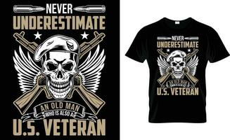 veteranos dia camiseta projeto, americano veterano camiseta projeto, personalizadas veterano camiseta, vetor