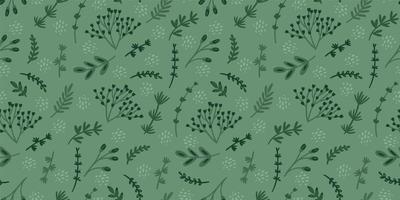 padrão sem emenda floral verde. design abstrato moderno vetor