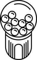 ícone de linha para máquina de chiclete vetor