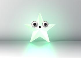 Estrela de alta detalhadas smiley, ilustração vetorial vetor