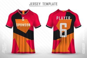 jérsei de esportes e t-shirt modelo esportes jersey design vetor maquete.