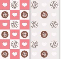 padrão sem emenda fofo e doce com cookies vetor