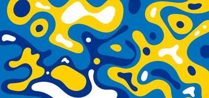 fundo dinâmico abstrato moderno amarelo, branco, azul escuro vetor