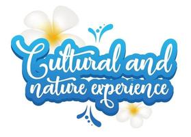 modelo de vetor de pôster plano de experiência cultural e nativa