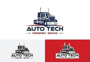 modelo de logotipo de serviço automotivo. conceito de logotipo de caminhão vetor