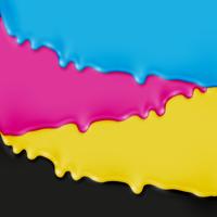 Pintura realista de CMYK, ilustração vetorial vetor