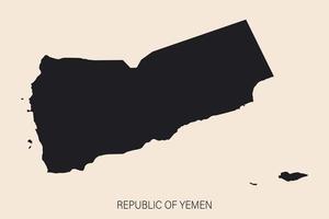 mapa altamente detalhado do Iêmen com fronteiras isoladas no fundo vetor