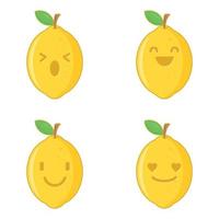 vetor de limão. design de personagens de limão.