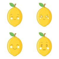 vetor de limão. design de personagens de limão.