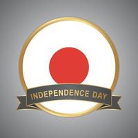 bandeira do japão. dia da independência do japão vetor