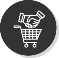 compras aperto de mão vetor ícone Projeto