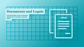 documentos de negócios e modelo de apresentação legal vetor