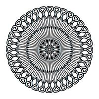 desenho de mandala de vetor círculo decoração arte negra indiana