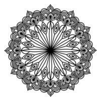 Desenho de arte de mandala em arabescos simétricos de fundo vetor