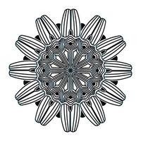Mandala floral desenho abstrato de arte de fundo para meditação vetor