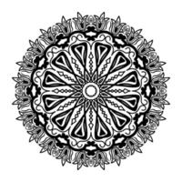 Elemento de design de padrão floral de casamento oriental espiritual mandala vetor