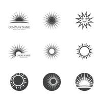 sol ilustração vetorial ícone logotipo modelo de design vetor