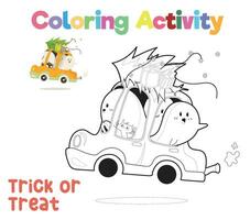 educacional imprimível coloração planilha. coloração atividade para crianças. vetor esboço para coloração página.