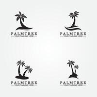 ilustração em vetor modelo de logotipo de verão palmeira