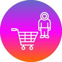 compras astronauta vetor ícone Projeto