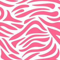 zebra imprimir, zebra desatado padronizar. vetor mão desenhado ilustração. zebra listras dentro rabisco estilo. Rosa testemunho estilo.