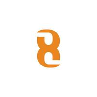 número 8 movimento ambigrama simples logotipo vetor
