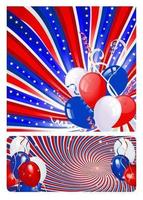 Estrelas, listras e balões Vector Wallpaper Pack