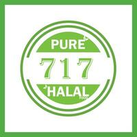 Projeto com halal folha Projeto 717 vetor