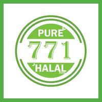 Projeto com halal folha Projeto 771 vetor