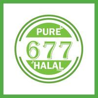 Projeto com halal folha Projeto 677 vetor