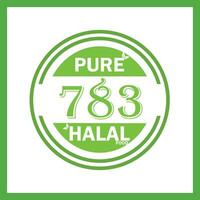 Projeto com halal folha Projeto 783 vetor