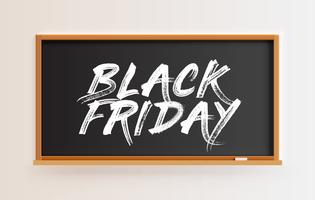 Alta quadro-negro detalhado com título de &#39;Black Friday&#39;, ilustração vetorial vetor