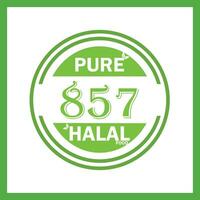 Projeto com halal folha Projeto 857 vetor