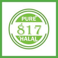 Projeto com halal folha Projeto 817 vetor